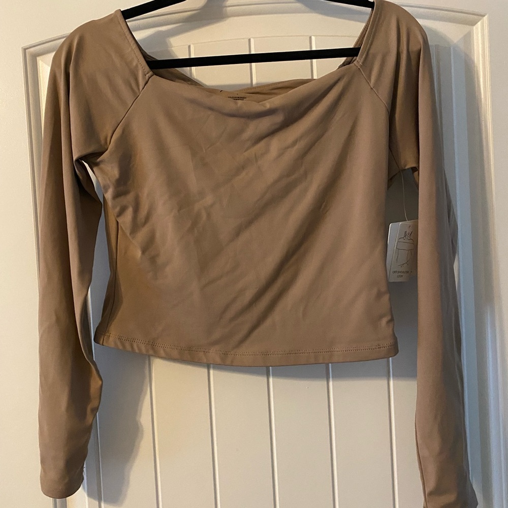 Tan Long Sleeve Women's Top